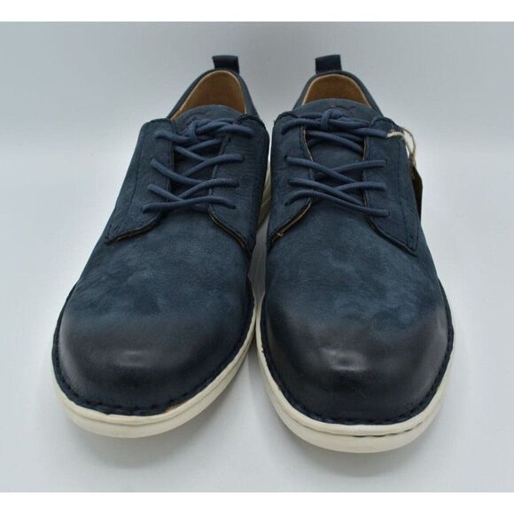 Born Mens Size 9.5 Todd Navy Blue Nubuck Plain Toe Derby Casual Shoes main image 5